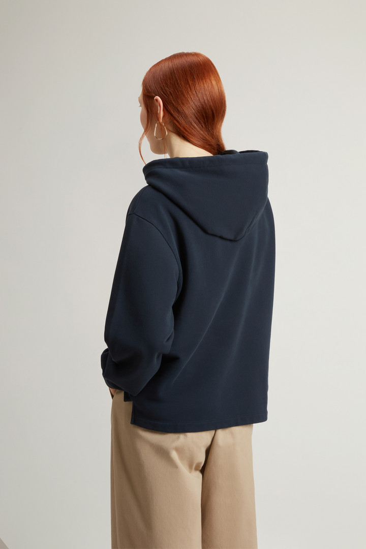 Pure Cotton Hoodie Blue photo 3 | Woolrich