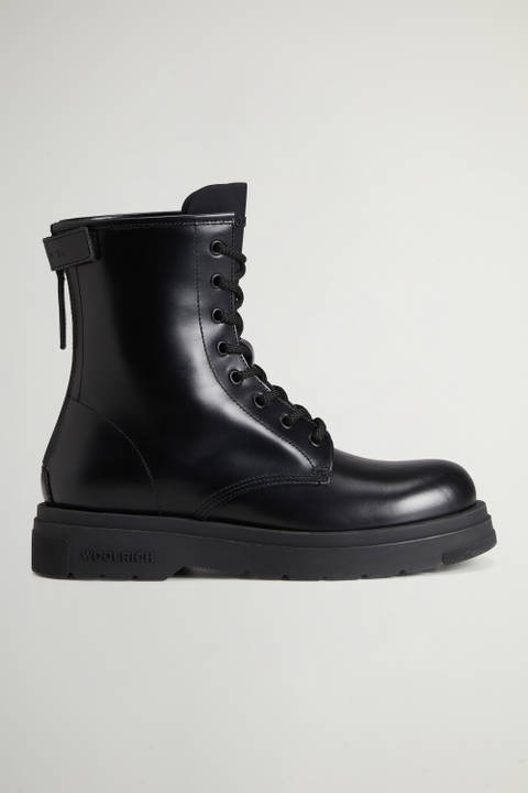 Leather Combat Boots Black | Woolrich