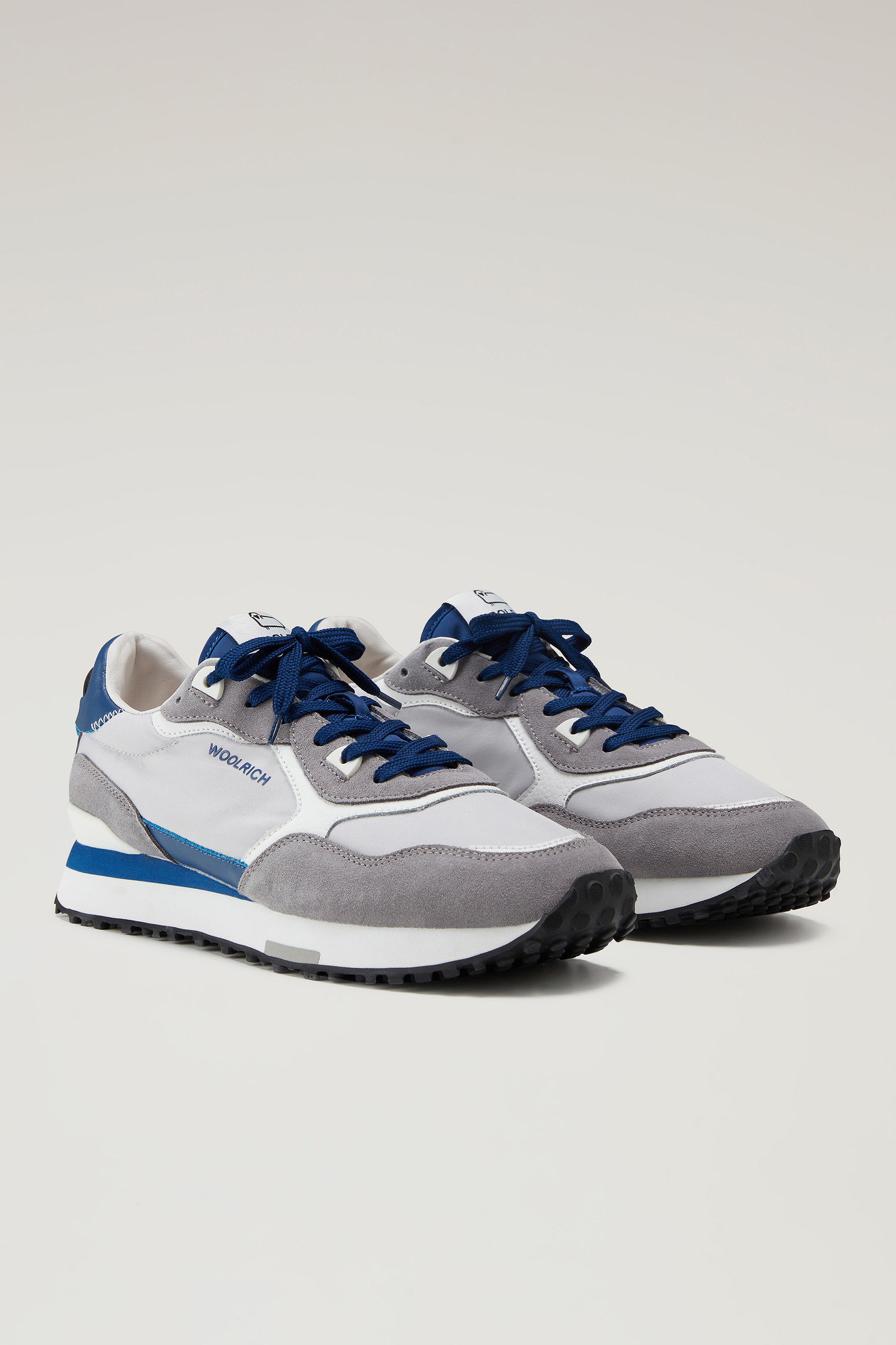 Retro Sneakers in Leather with Nylon Details White photo 2 | Woolrich