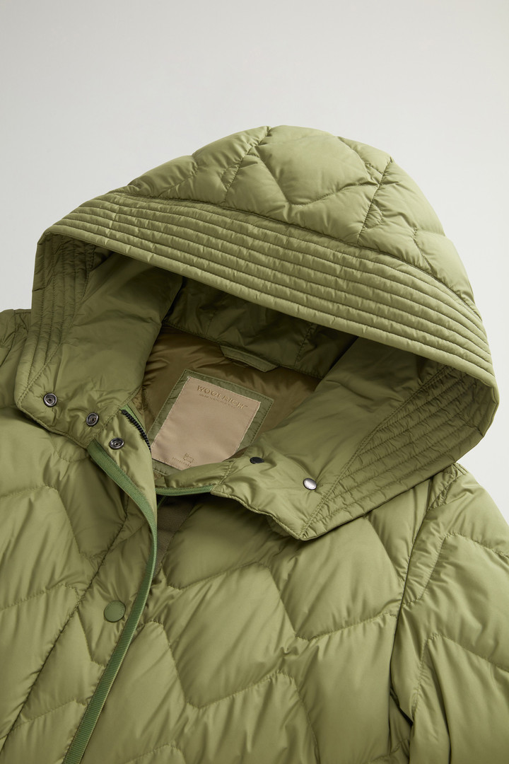 Heritage Parka in Microfiber with Hood and Visor Green photo 6 | Woolrich