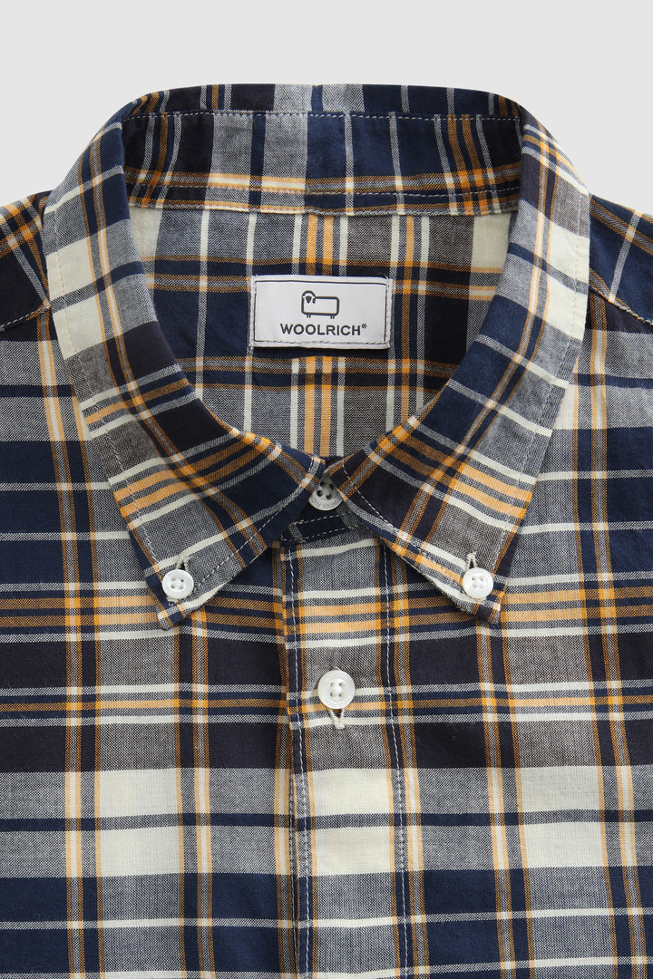 Shirt mit Knopfleiste und Madras-Muster aus Baumwollpopeline Braun photo 5 | Woolrich