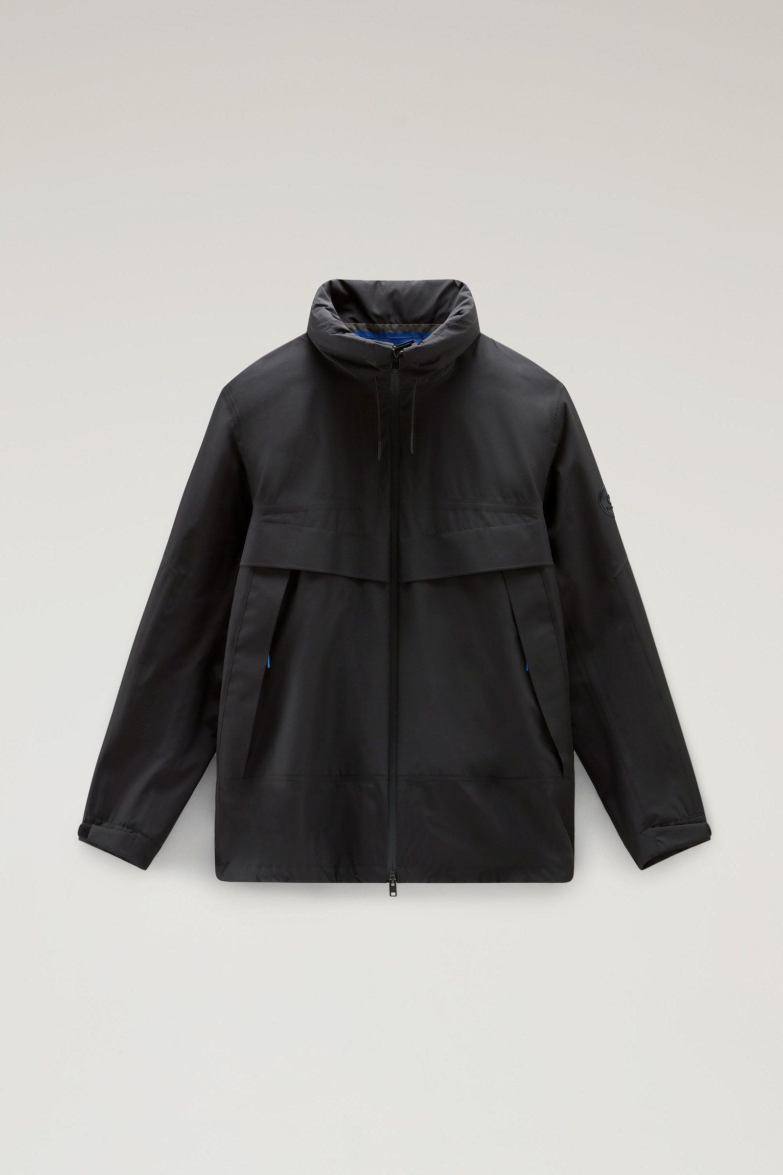 High Tech Waterproof Jacket in GORE-TEX INFINIUM with Resealable Hood - Men  - Black