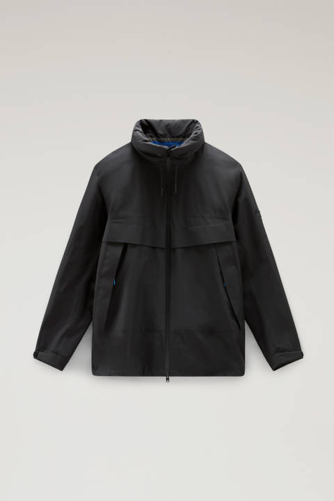 High Tech Waterproof Jacket in GORE-TEX INFINIUM with Resealable Hood Black photo 2 | Woolrich