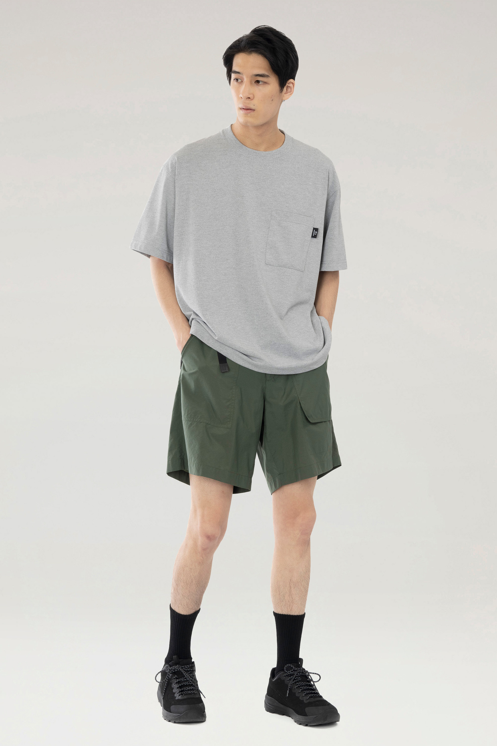Ranch Shorts in Recycled Nylon Green photo 4 | Woolrich
