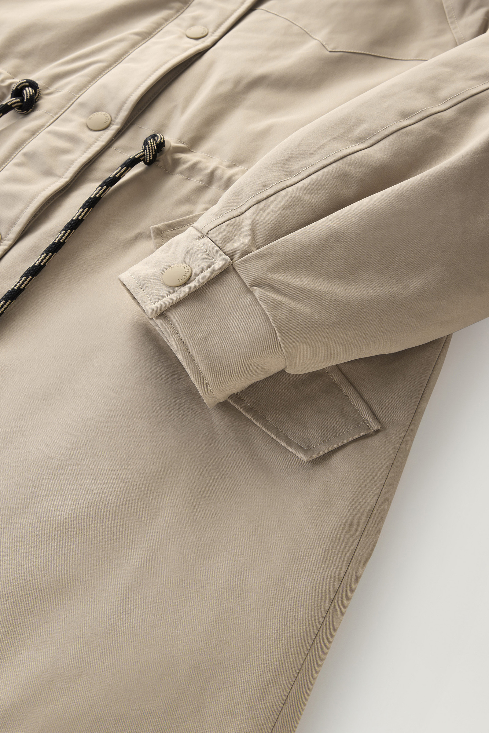 Langer Parka aus Ramar Cloth mit Westerndetails beige photo 8 | Woolrich