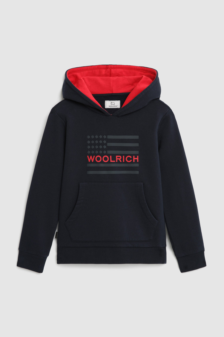 Sweat à capuche en coton doux avec drapeau pour garçon