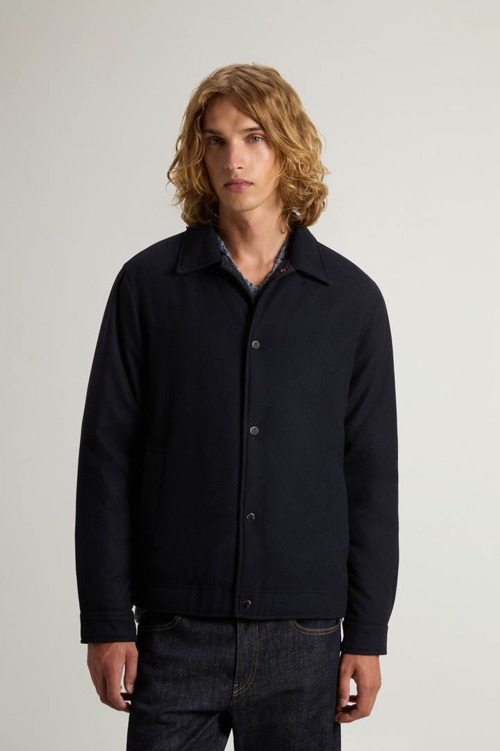 Keating Overshirt in Recycled Italian Wool Blend Blue photo 1 | Woolrich