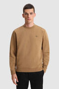 Amerikanisches Sweatshirt mit Rundhalsausschnitt aus gebürsteter Baumwolle