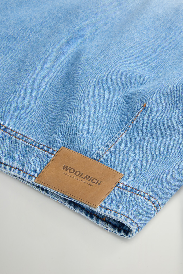 Overshirt in Pure Cotton Denim Blue photo 8 | Woolrich