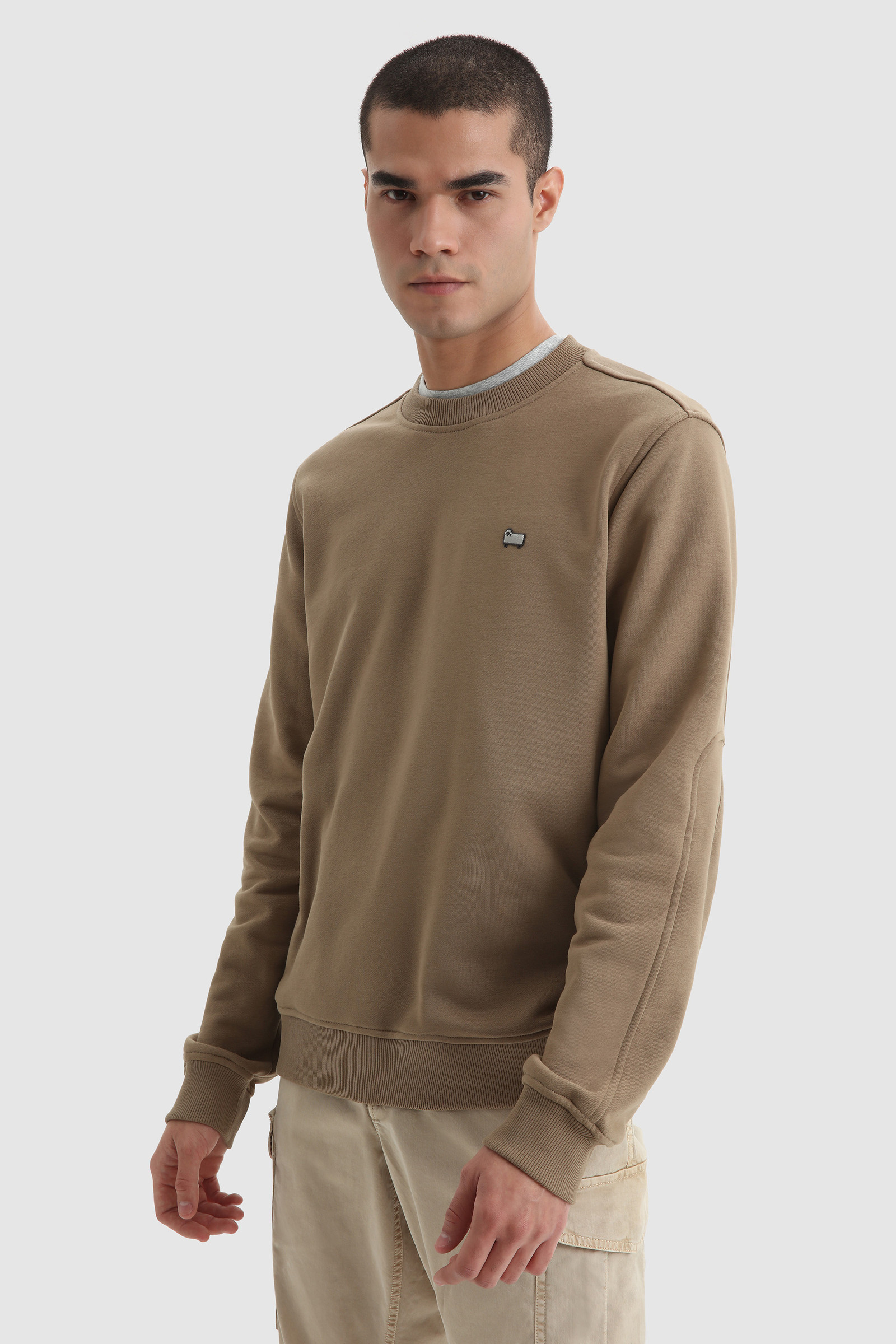 mens brown crewneck