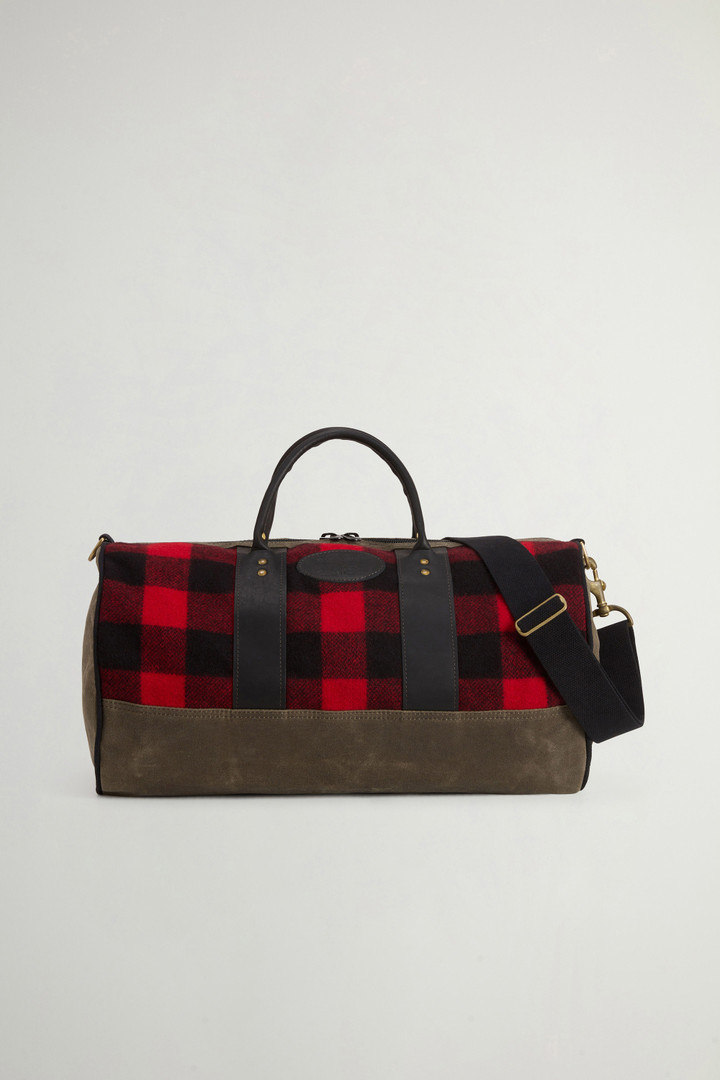Borsone con inserti con motivo a quadri Rosso photo 1 | Woolrich