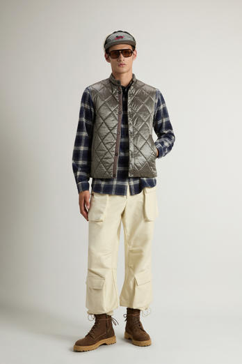 Gewatteerde bodywarmer van garengeverfd nylon Grijs | Woolrich