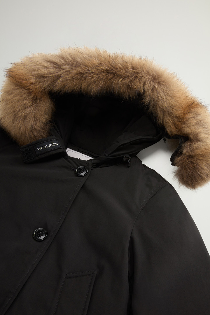 Arctic Parka in Ramar Cloth with Four Pockets and Detachable Fur Black photo 8 | Woolrich