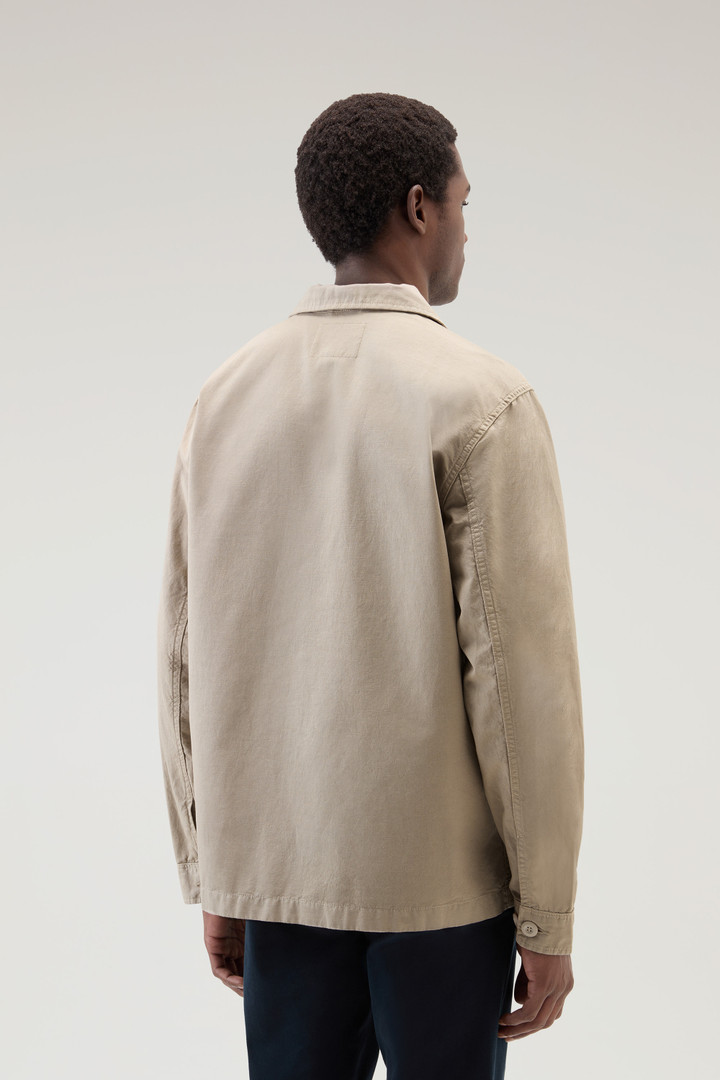 Safari-Overshirt aus Canvas aus Baumwoll-Leinen-Mischung Beige photo 3 | Woolrich