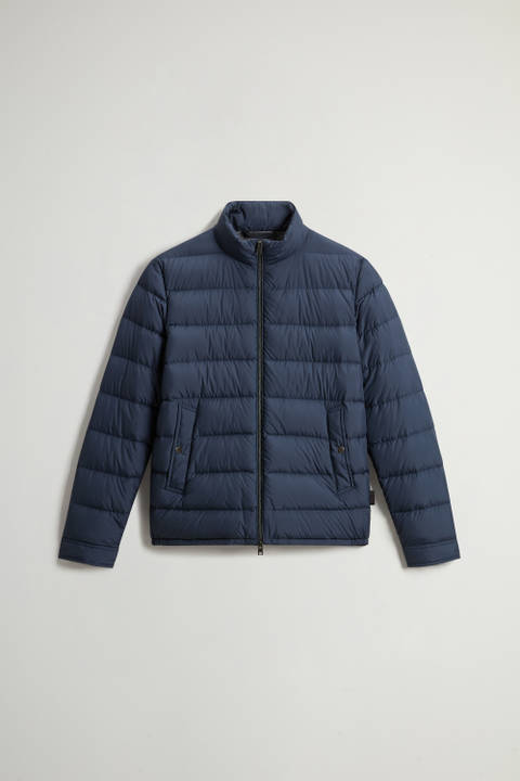 Lightweight Down Jacket in Microfiber Blue photo 2 | Woolrich