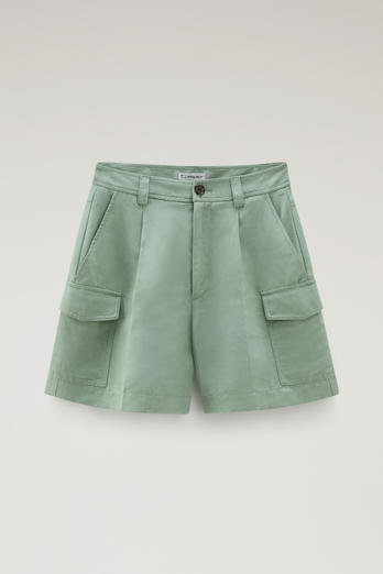 Cargo Shorts in a Linen Blend with Pockets Green | Woolrich