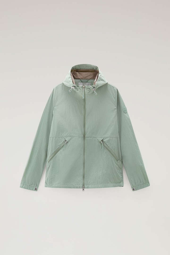 Hooded Crinkle Nylon Windbreaker Green photo 5 | Woolrich