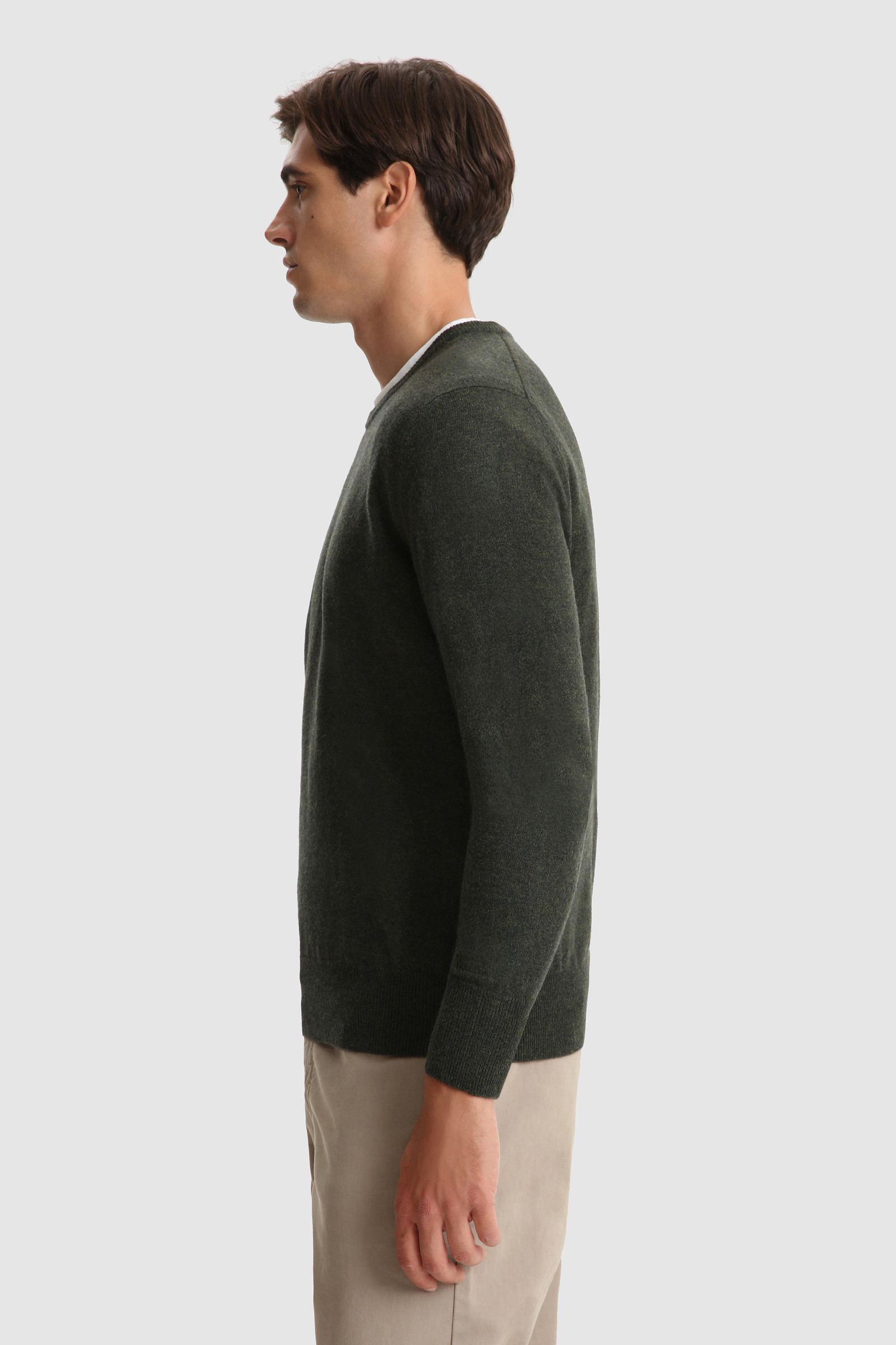 Pullover Super Geelong mit Rundhalsausschnitt aus Wolle