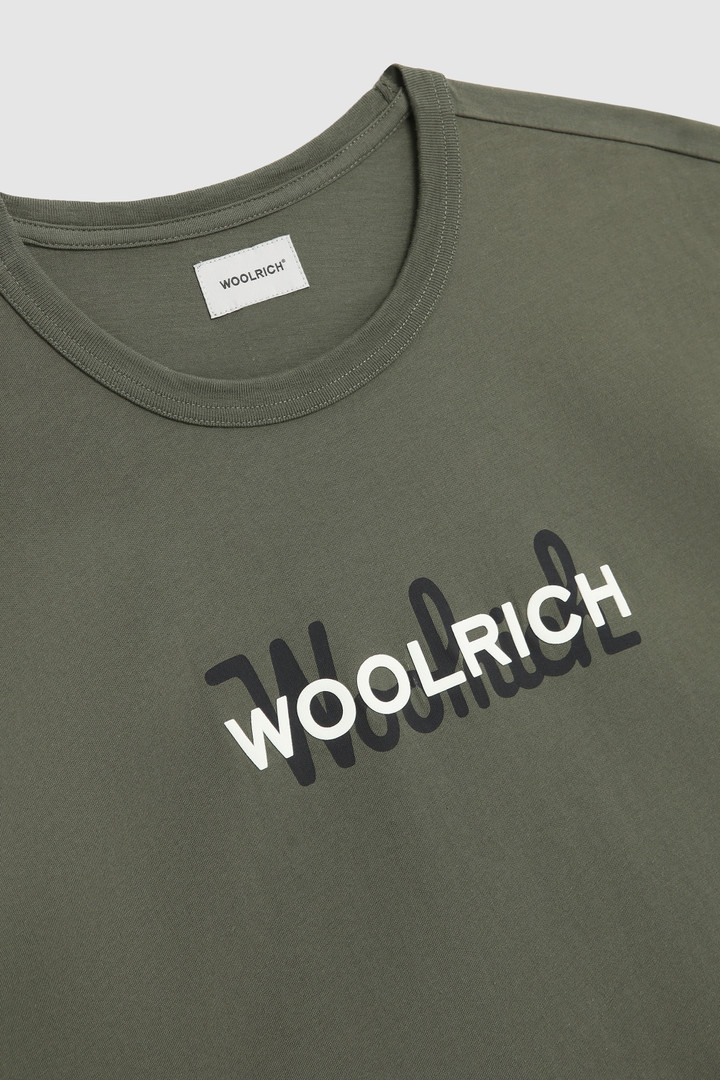 Katoenen T-shirt met macro logo