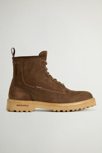 Main Springerstiefel aus Veloursleder mit natürlicher Narbung Braun | Woolrich