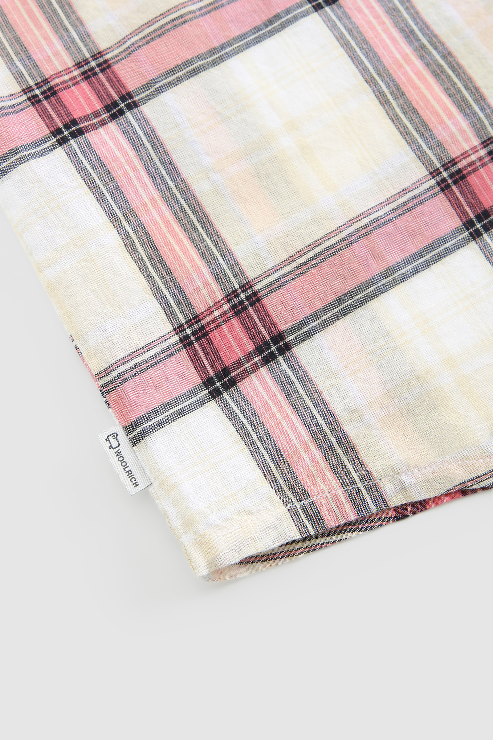 Linen blend blouse with Check print White photo 7 | Woolrich