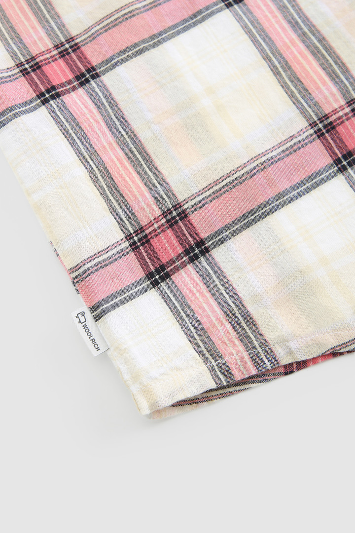 Linen blend blouse with Check print White photo 7 | Woolrich