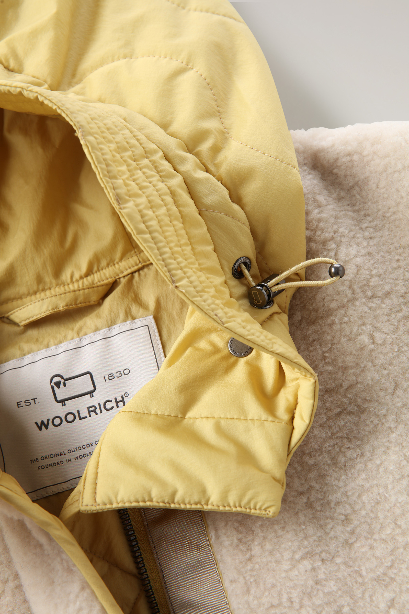 Women's Alba Parka in Crinkle Nylon and Sherpa Yellow | Woolrich USA