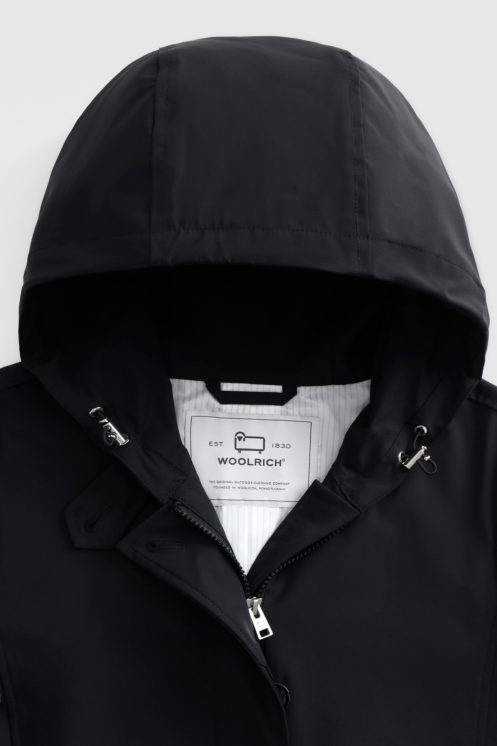 Leichter Trenchcoat Fayette Schwarz photo 5 | Woolrich
