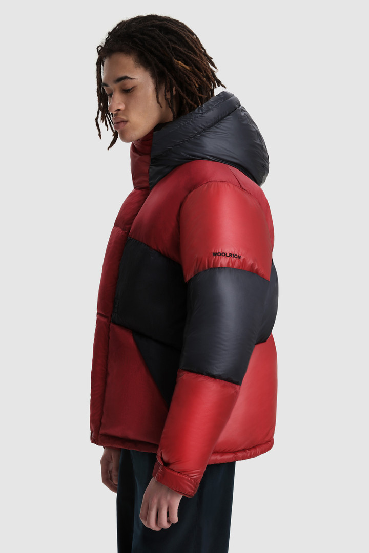 Parka met dons in diamantstiksel