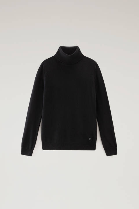 Turtleneck Sweater in Wool Blend Black photo 2 | Woolrich