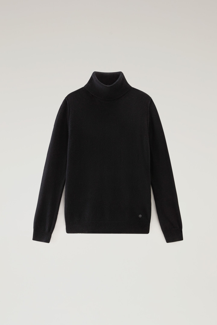 Women s Turtleneck Sweater in Wool Blend black Woolrich US