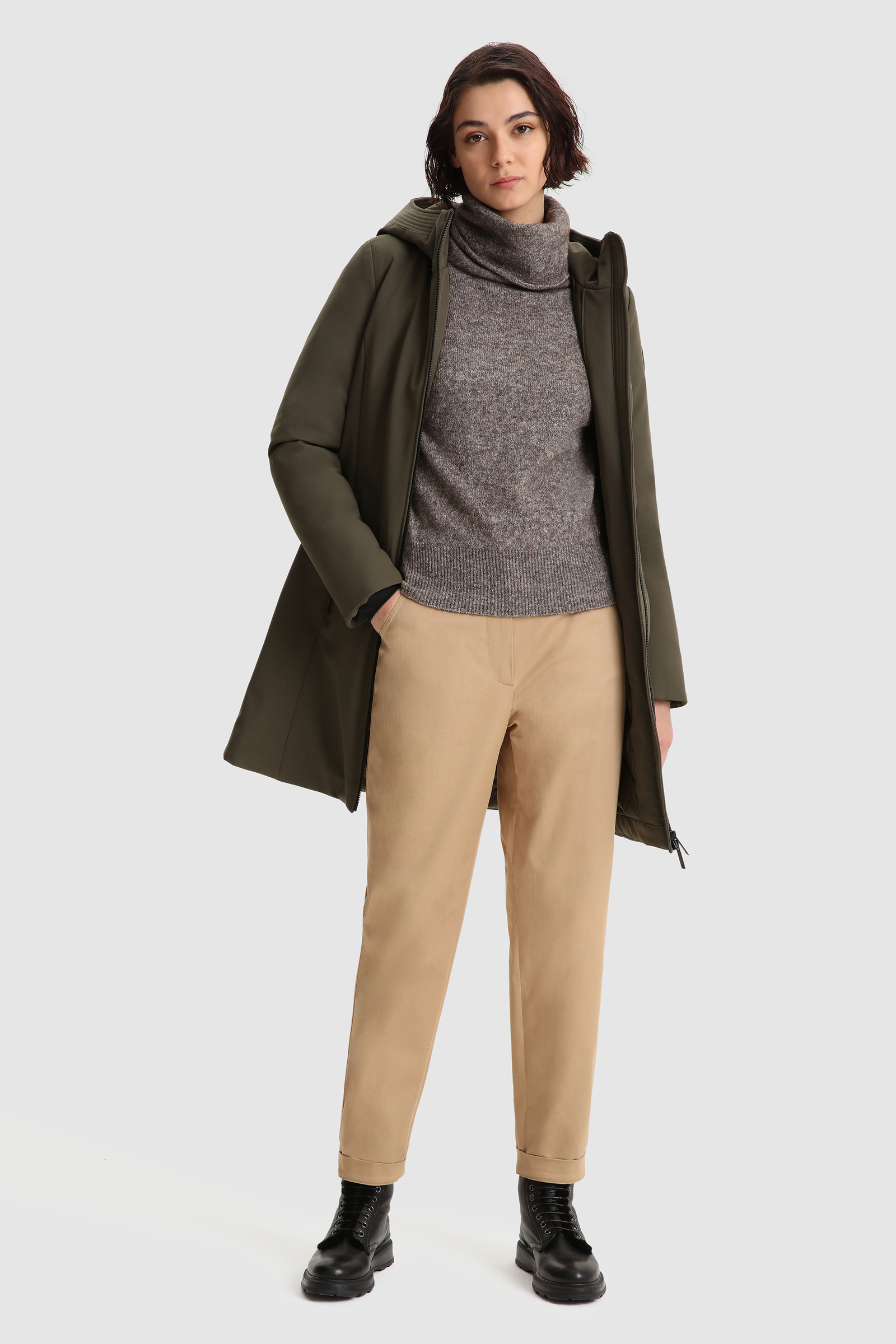 Stretch Cotton Chino Pant Beige photo 2 | Woolrich