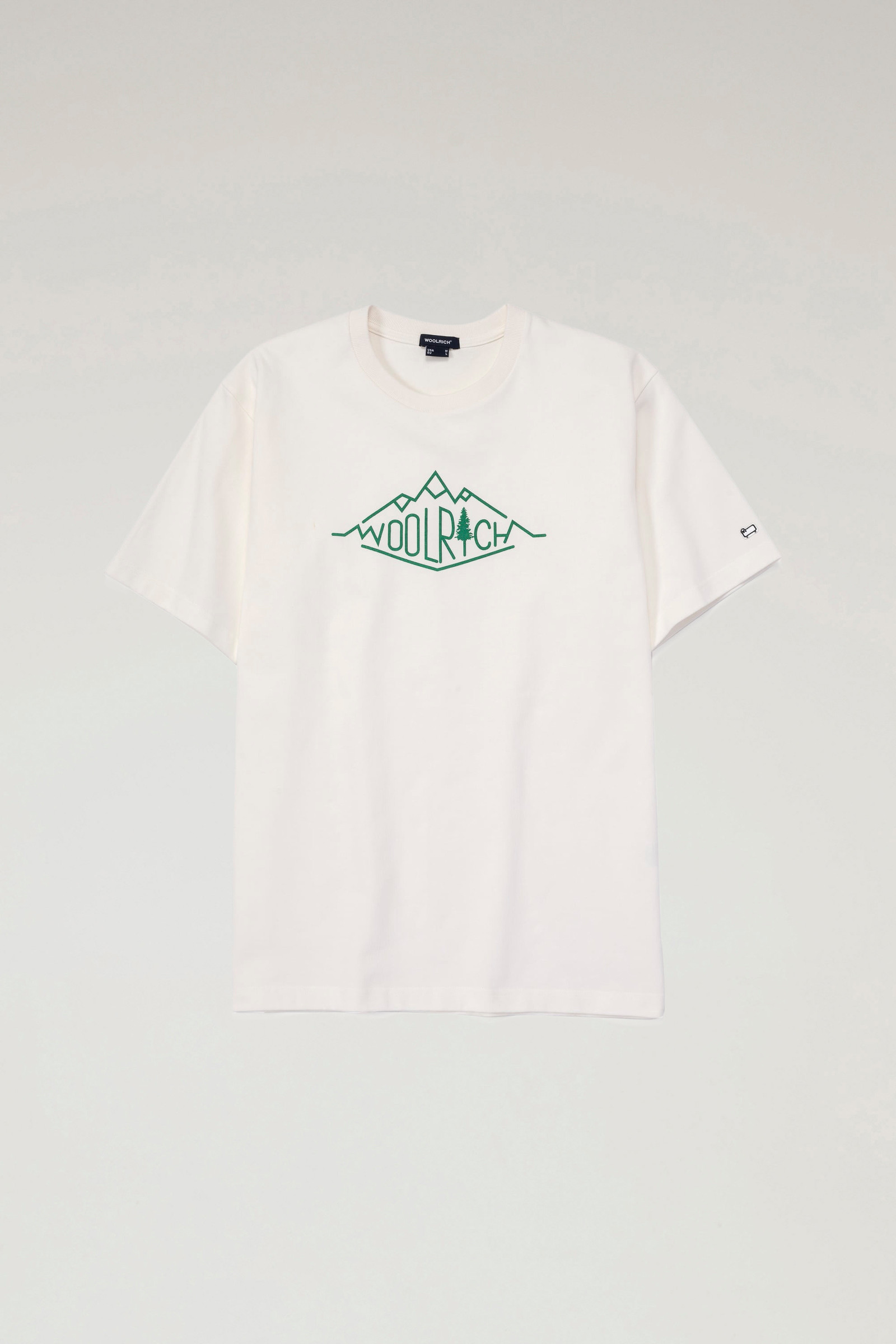 Mountainline T-shirt in Pure Cotton White photo 3 | Woolrich