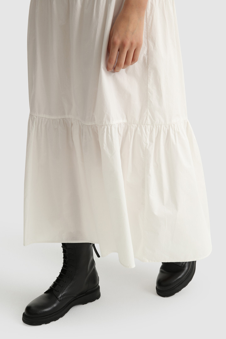 Poplin sleeveless long dress