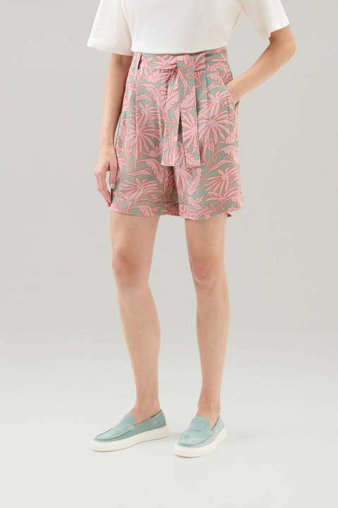 Shorts mit Tropen-Print Rosa | Woolrich