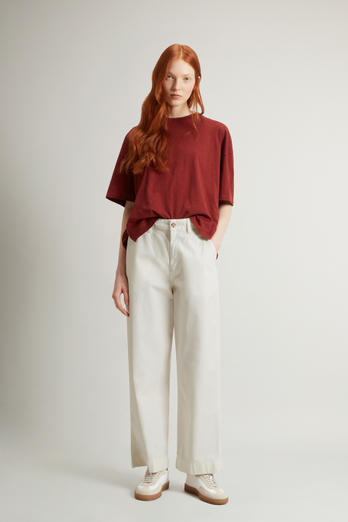 Garment-Dyed Pure Cotton Chino Pants White | Woolrich