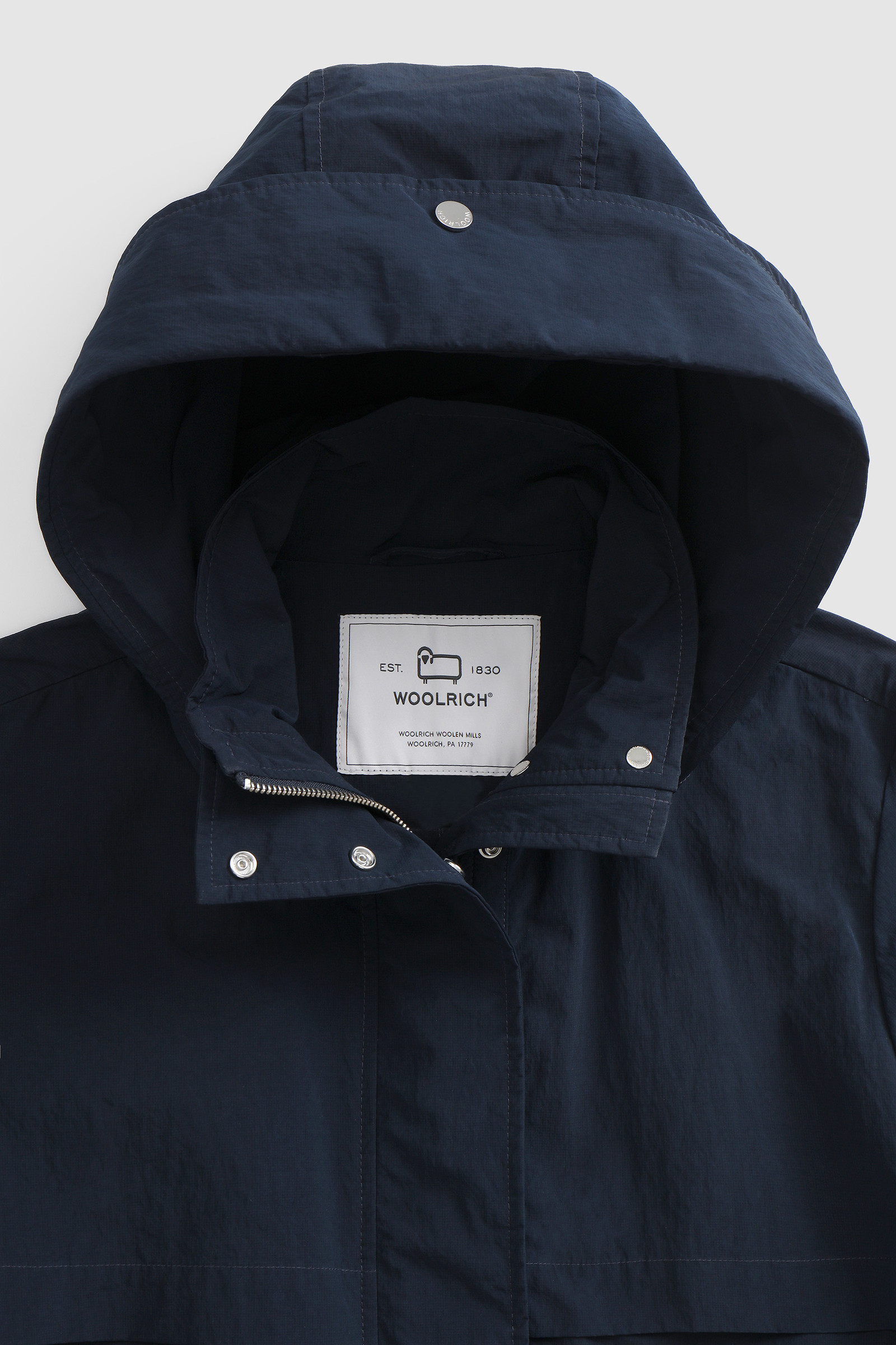 Briar Light Parka with Detachable Hood Blue photo 5 | Woolrich