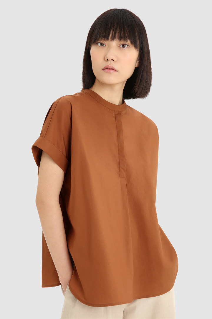 Cotton Poplin Shirt Brown | Woolrich