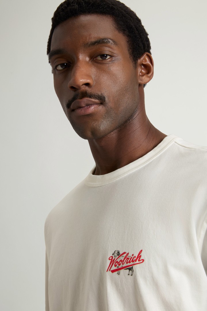 T-Shirt in Pure Cotton with Logo White photo 4 | Woolrich