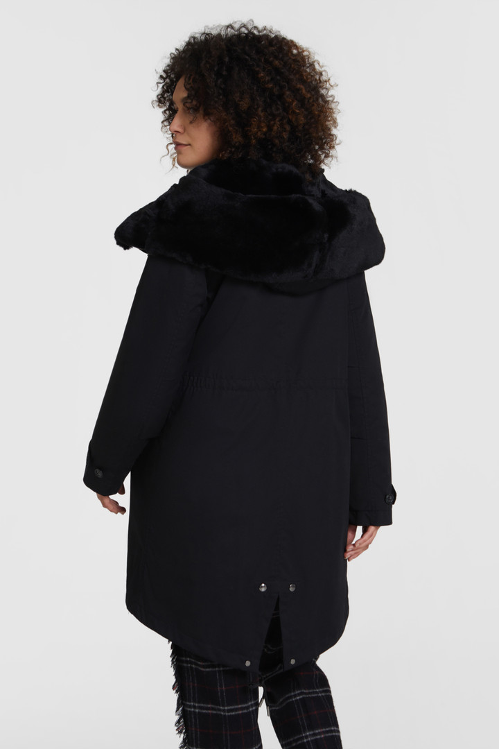 Literary Parka with Fur Black photo 4 | Woolrich