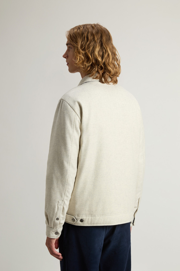 Keating Overshirt in Recycled Italian Wool Blend Beige photo 3 | Woolrich