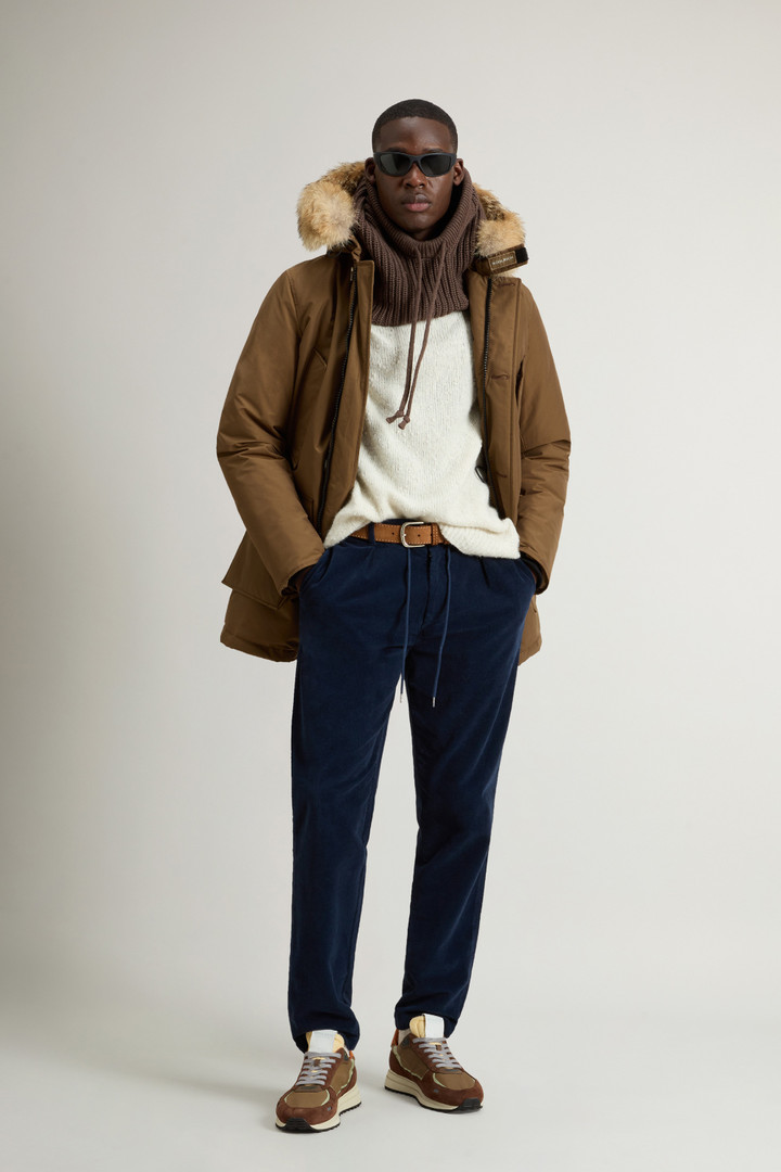 Woolrich Heren Arctic Parka van Ramar Cloth-stof met afneembare bontrand Bruin Grootte S