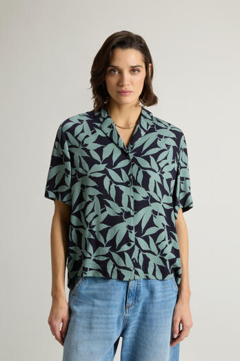 PRINTED FLUID SHIRT Blue | Woolrich