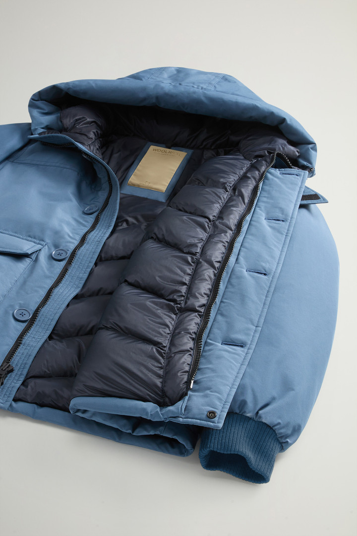 Bomberjacke aus Ramar Cloth mit abnehmbarer Kapuze Blau photo 12 | Woolrich