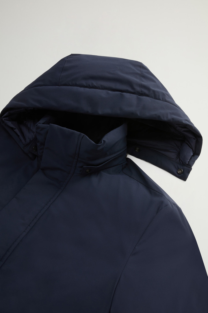 Stretch Nylon Jacket with Padding and Removable Hood Blue photo 7 | Woolrich