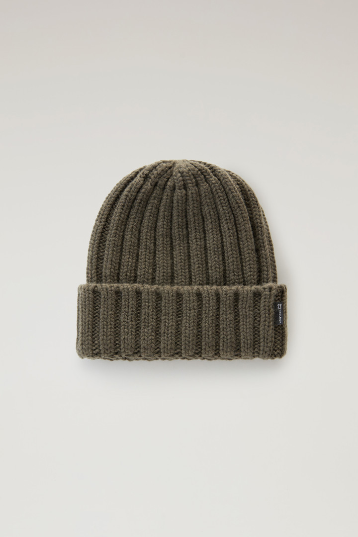 Boys' Beanie in Pure Virgin Wool Green photo 1 | Woolrich