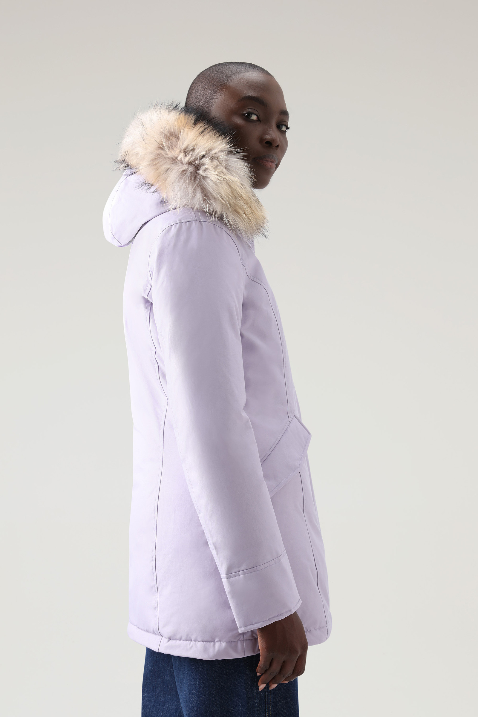 Arctic Parka in Ramar Cloth con pelliccia removibile lilla photo 3 | Woolrich