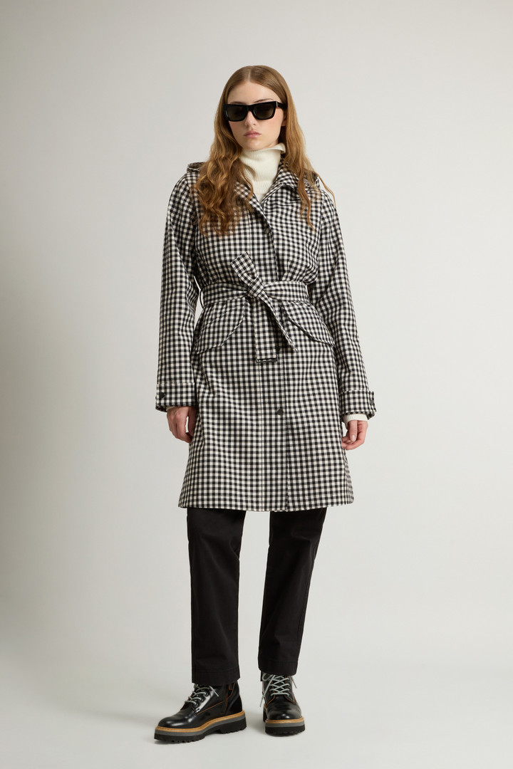 Yarn-Dyed Trench Coat in Three-Layer Fabric with Hood Gray photo 2 | Woolrich