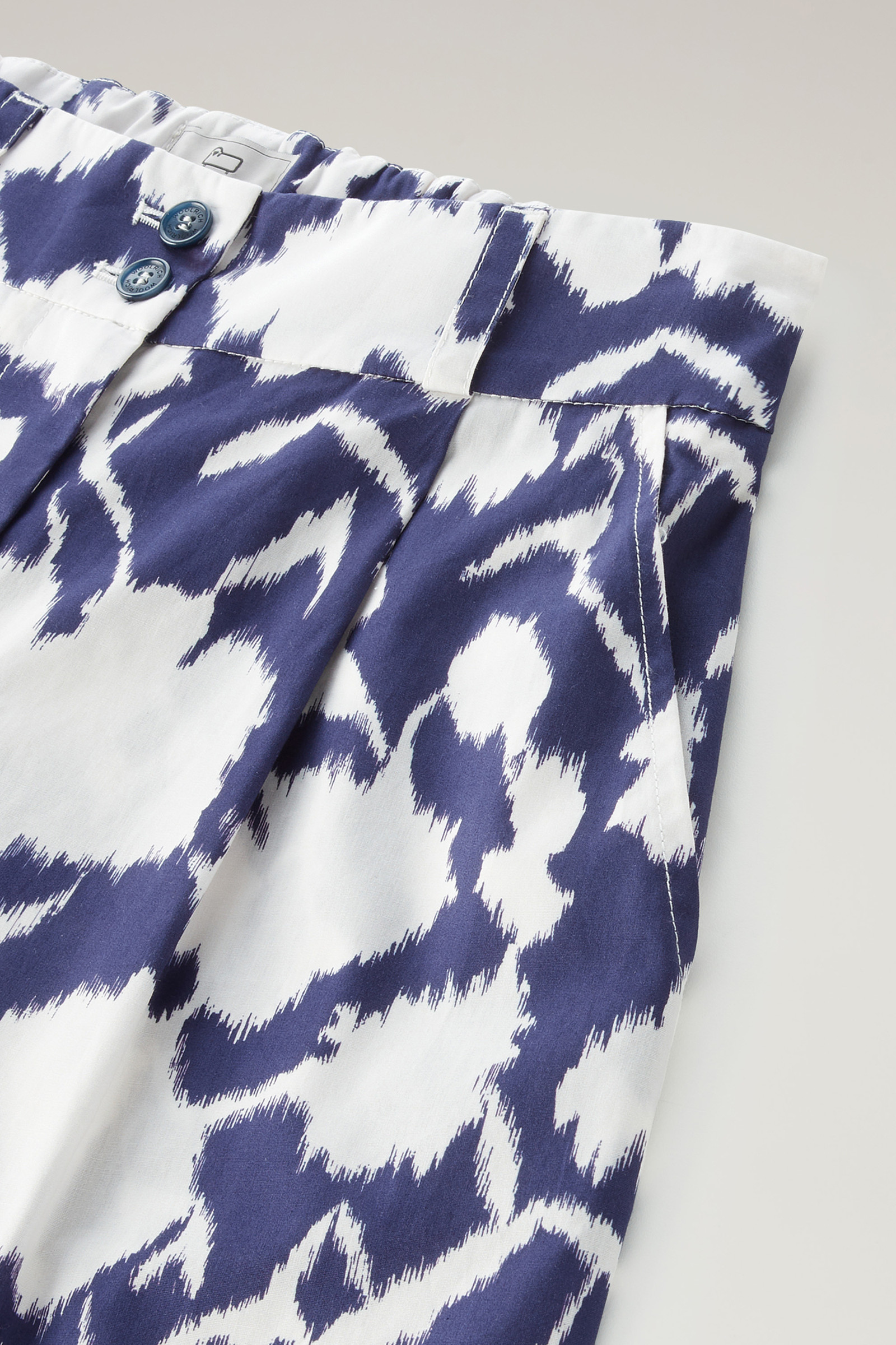 Short avec imprimé en popeline de pur coton bleu photo 6 | Woolrich