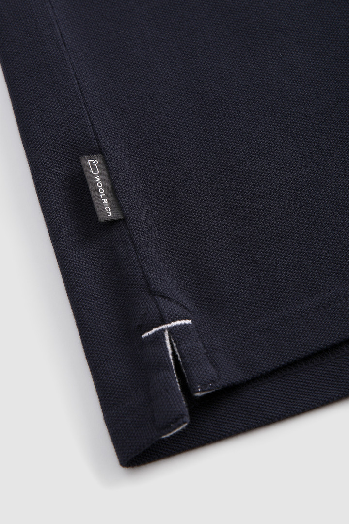 Klassisches amerikanisches Poloshirt aus Baumwolle Blau photo 6 | Woolrich